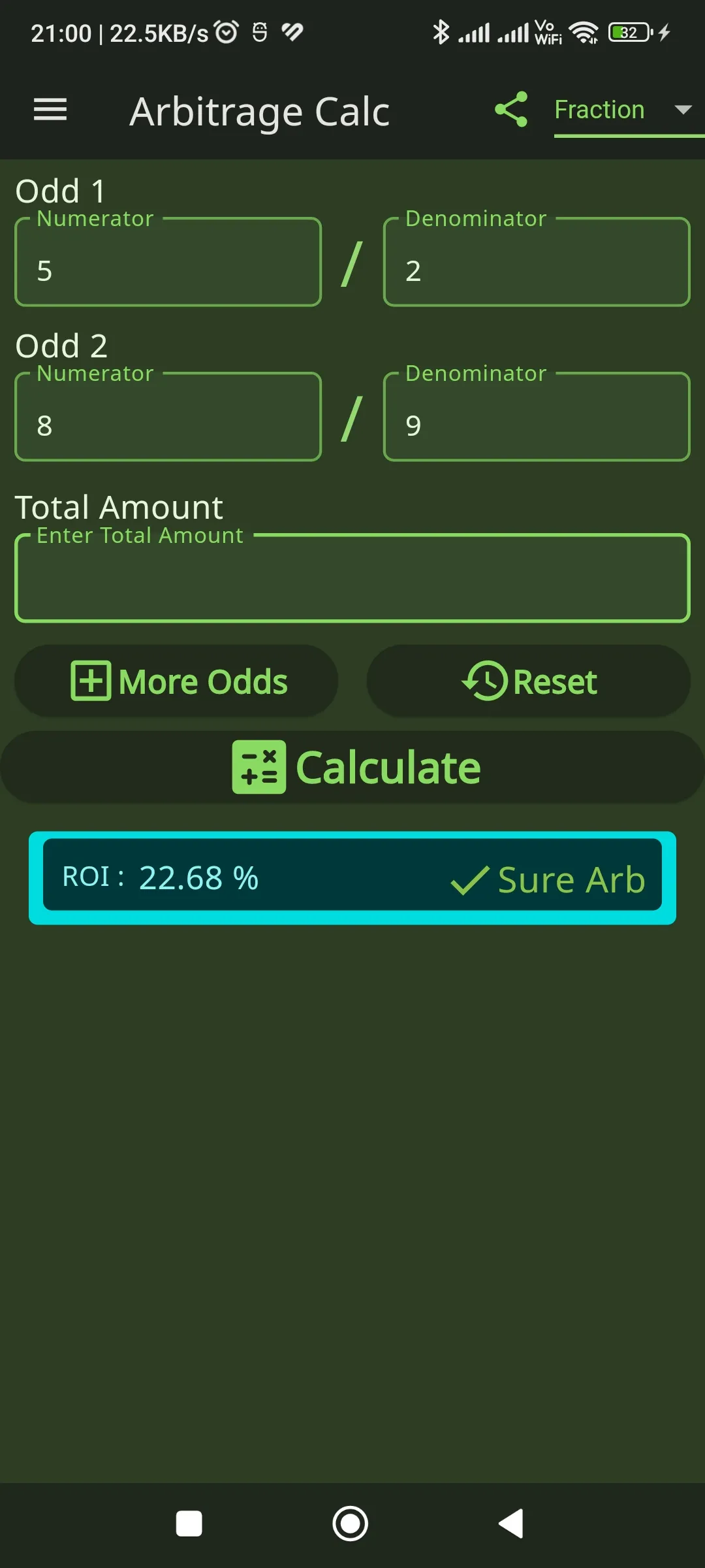 Arbitrage Calculator | Indus Appstore | Screenshot