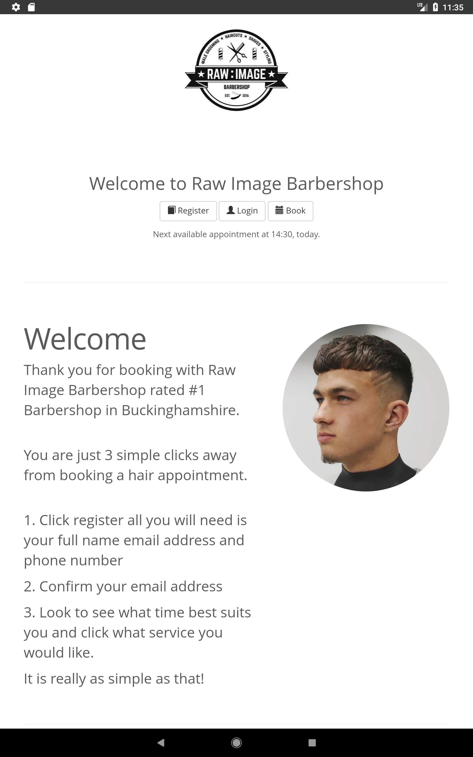 Raw Image Barbershop | Indus Appstore | Screenshot