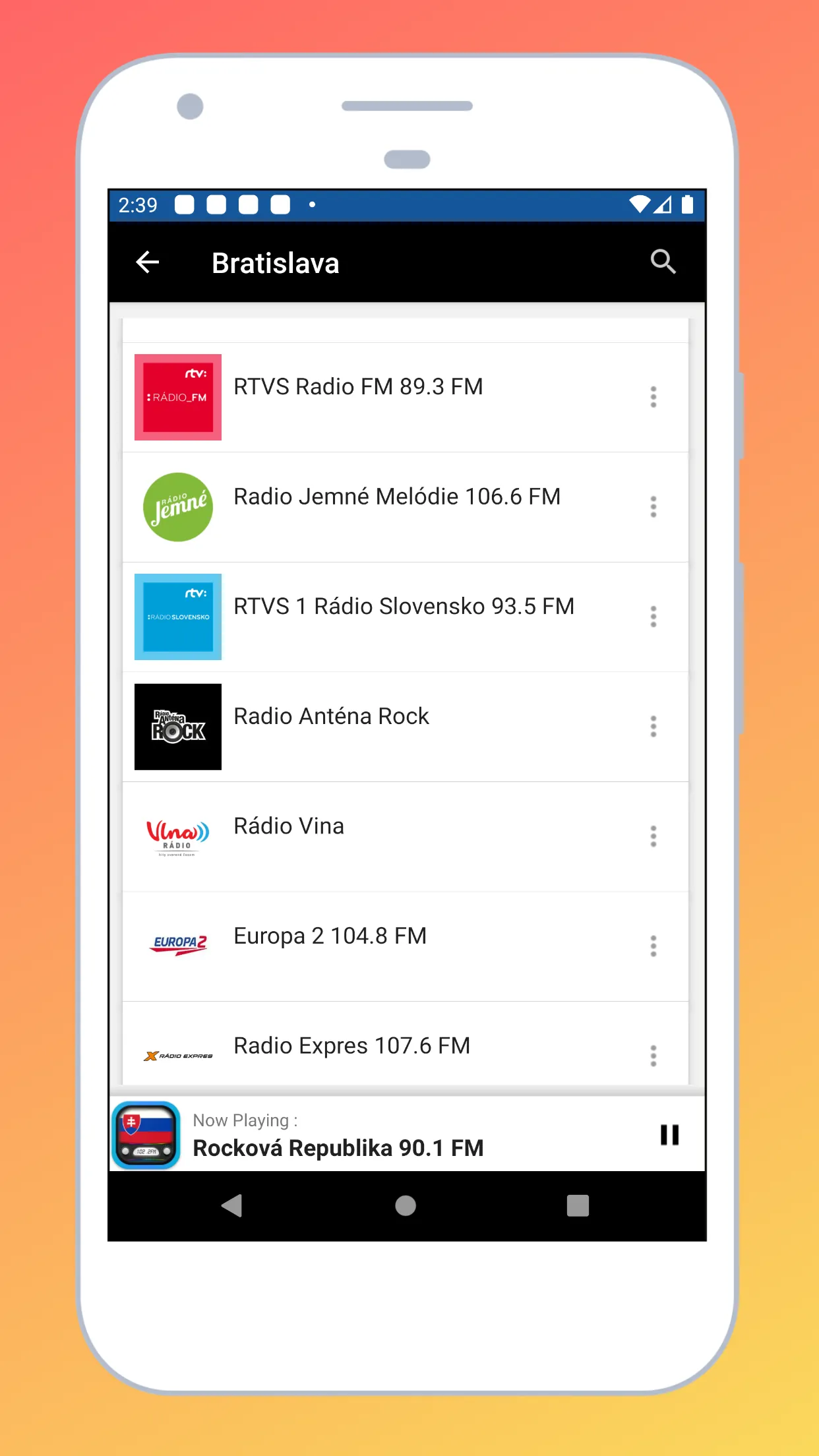 Radio Slovakia + FM Radio SK | Indus Appstore | Screenshot