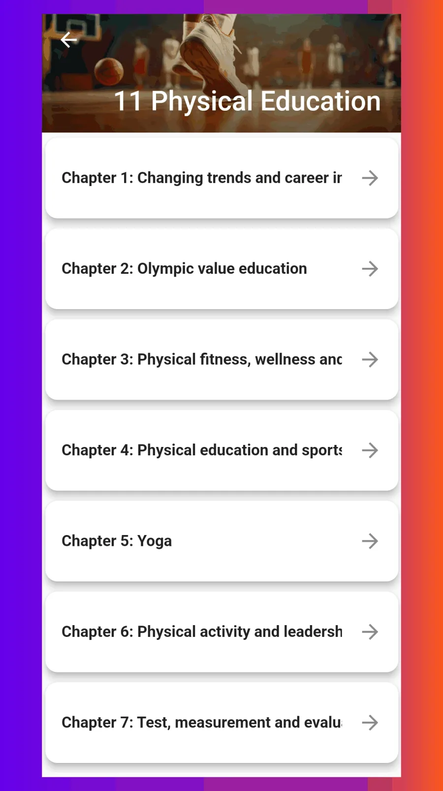 Class 11 Physical Education | Indus Appstore | Screenshot