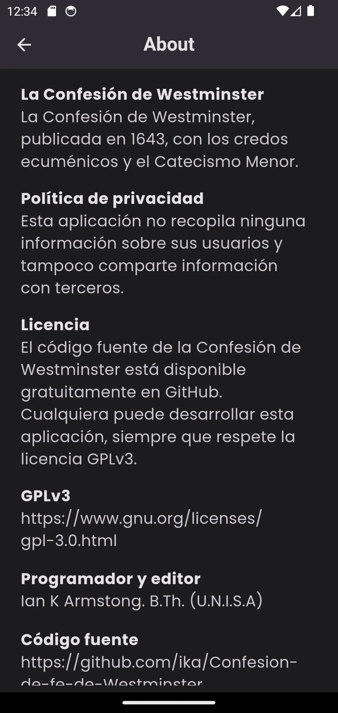 La Confesión de Westminster | Indus Appstore | Screenshot