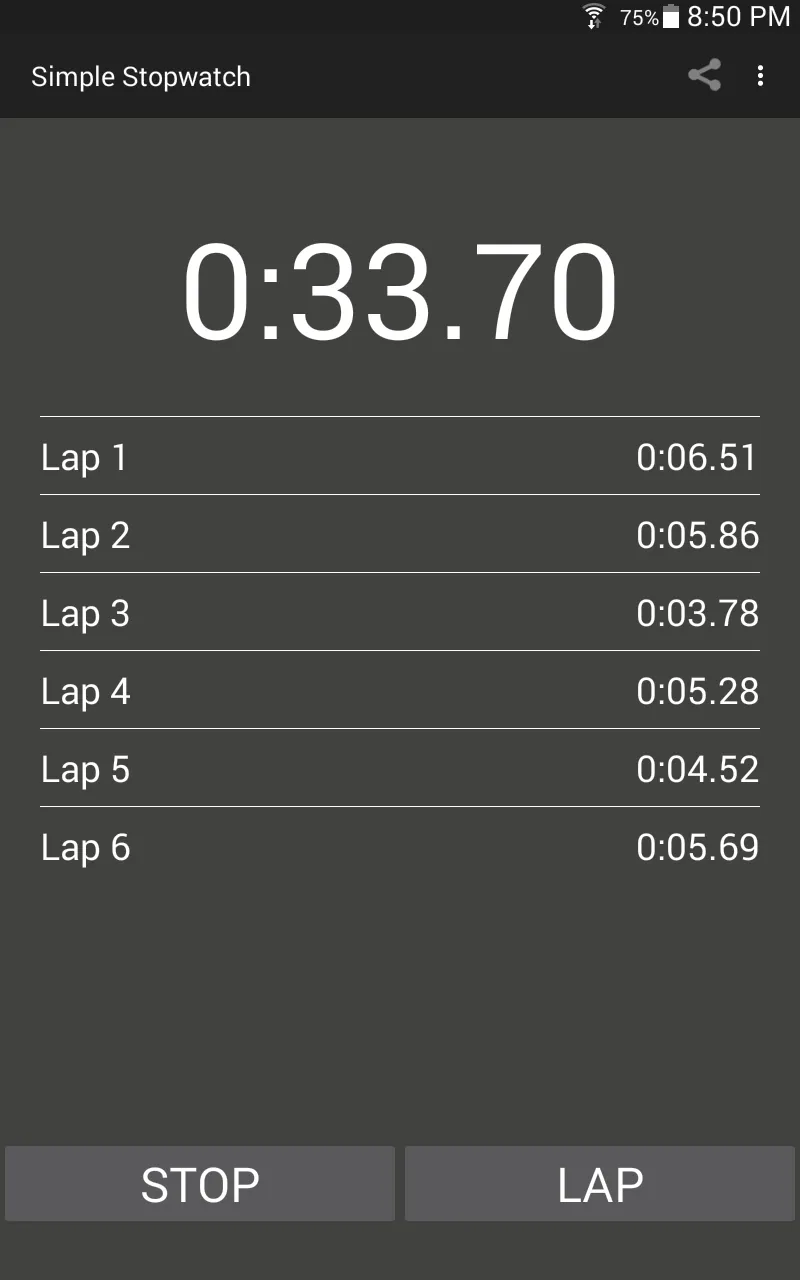 Simple Stopwatch | Indus Appstore | Screenshot