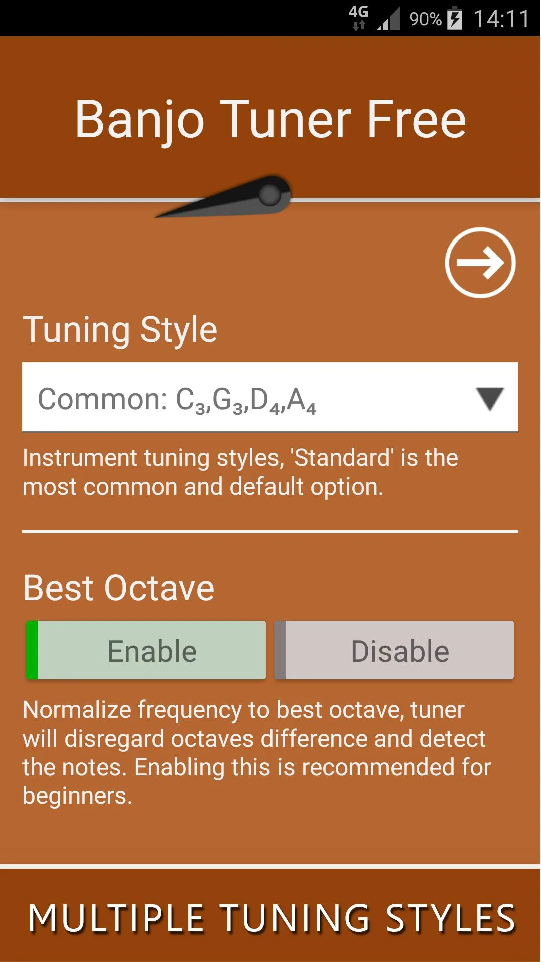 Banjo Tuner: Simple & Accurate | Indus Appstore | Screenshot
