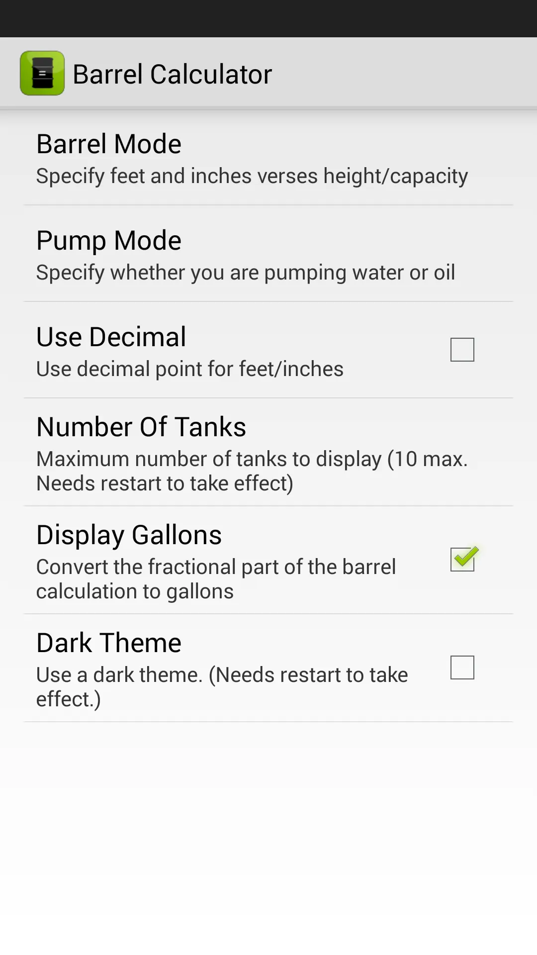 Barrel Calculator | Indus Appstore | Screenshot