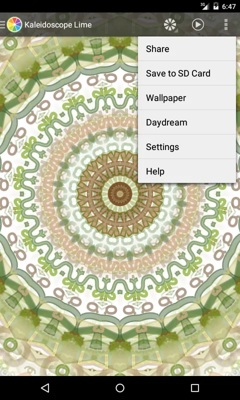 Kaleidoscope Lime | Indus Appstore | Screenshot