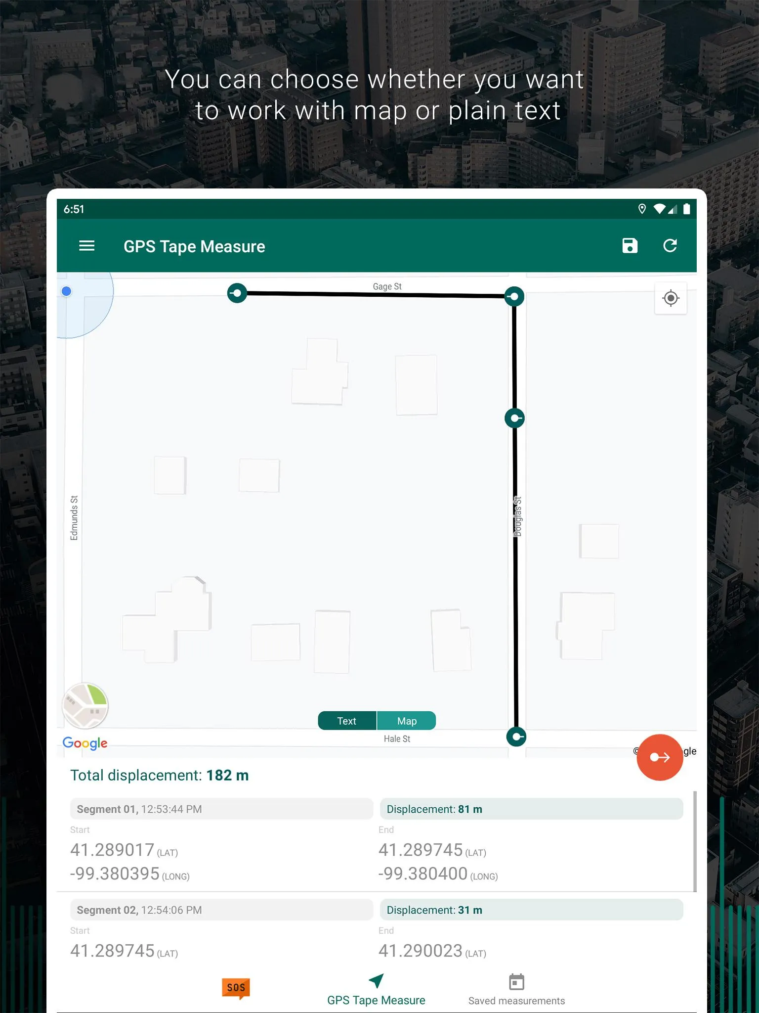 My GPS Tape Measure | Indus Appstore | Screenshot