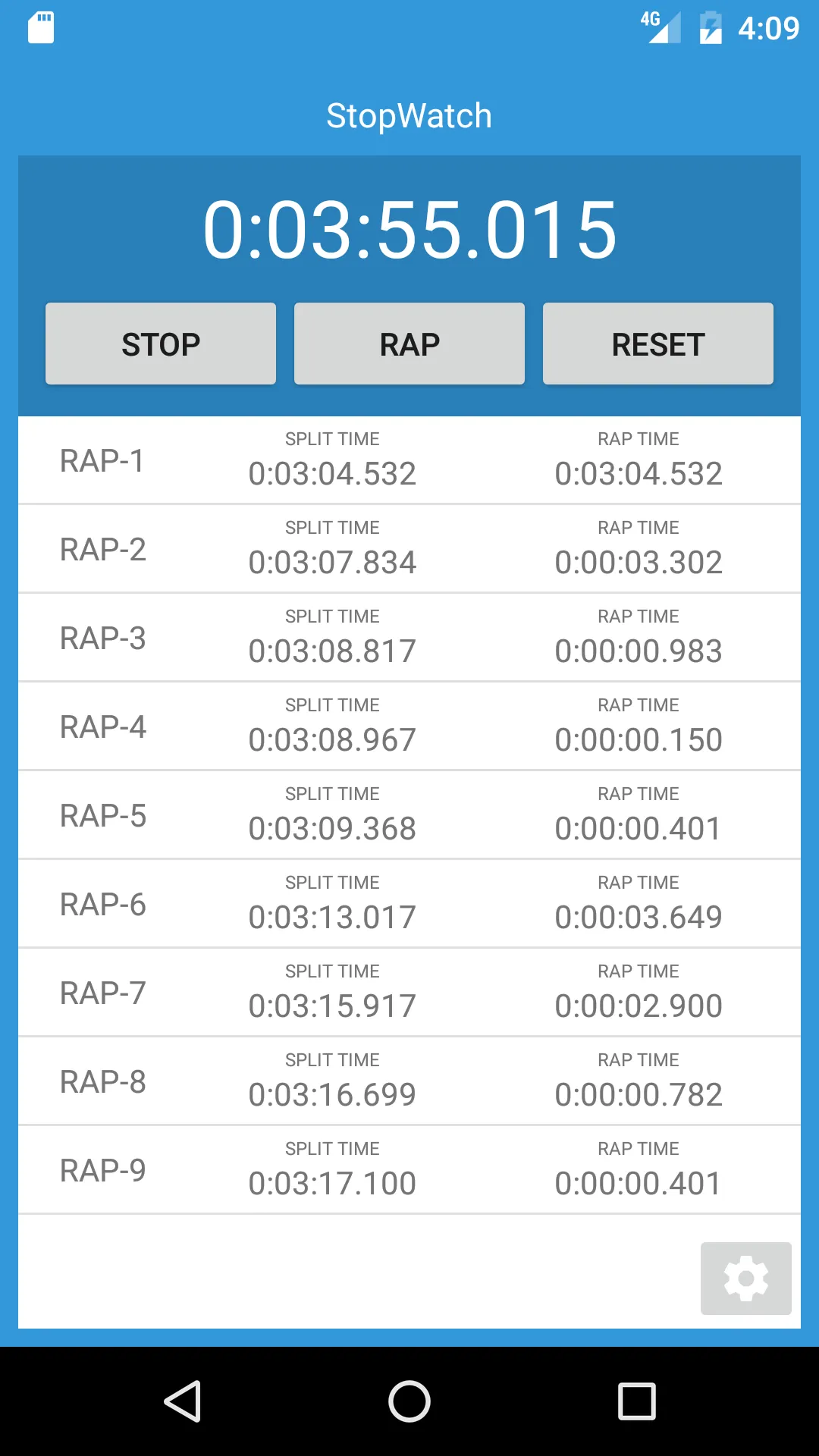 StopWatch | Indus Appstore | Screenshot