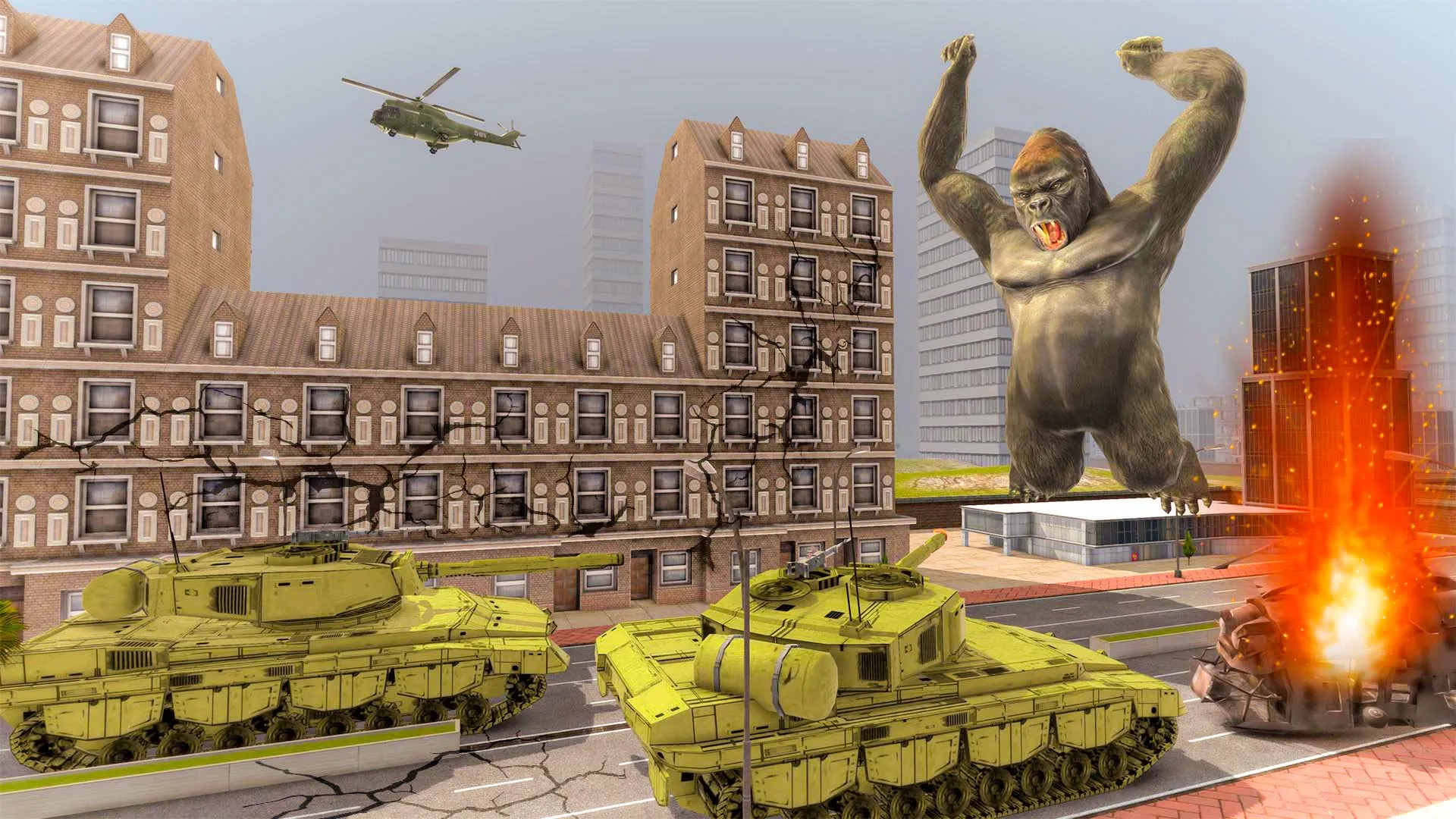 Angry Gorilla City Smasher 3D | Indus Appstore | Screenshot