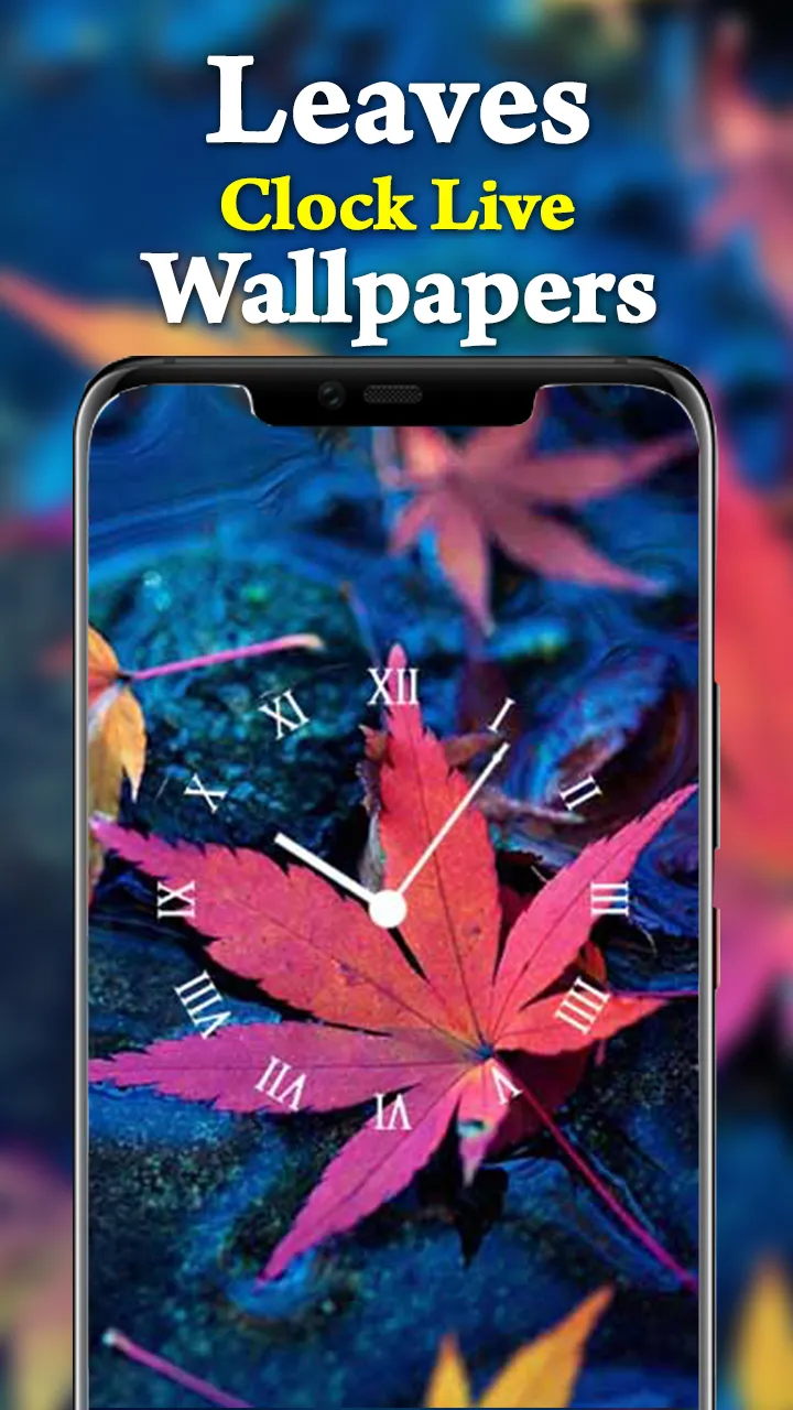 Leaves Clock Live Wallpapers | Indus Appstore | Screenshot