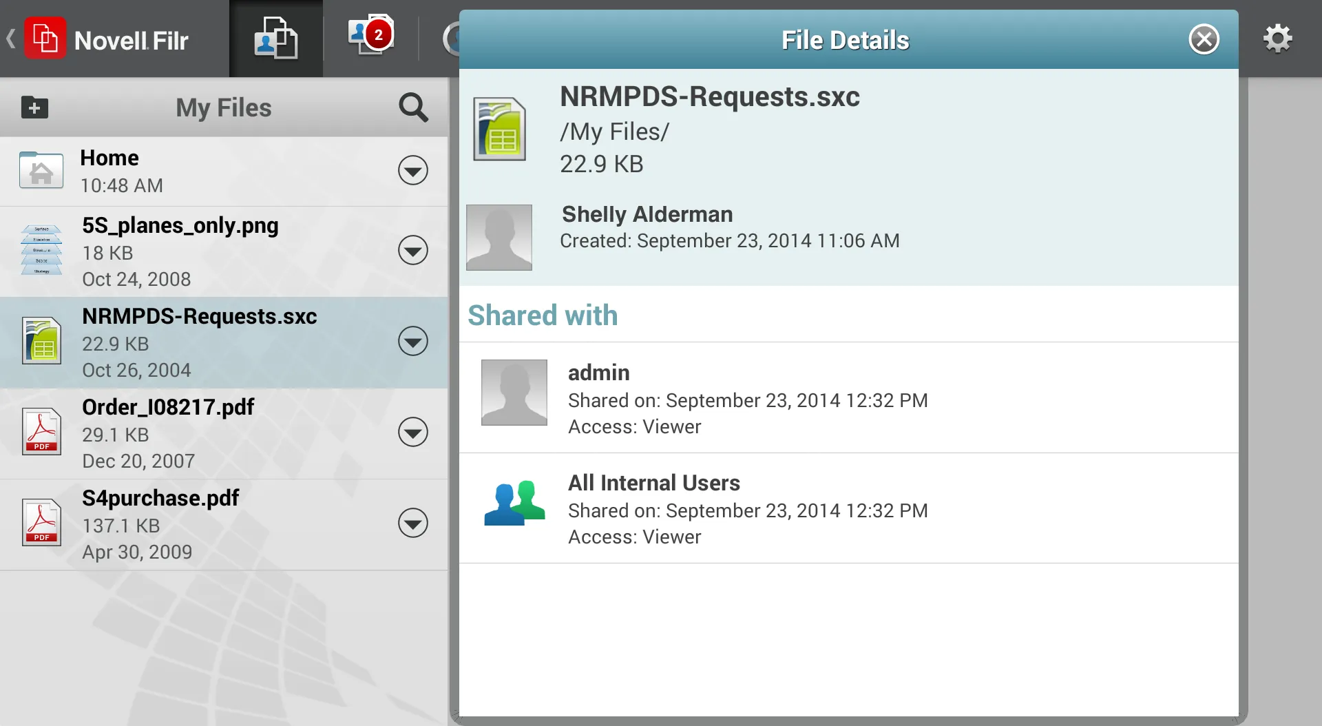 OpenText Filr | Indus Appstore | Screenshot