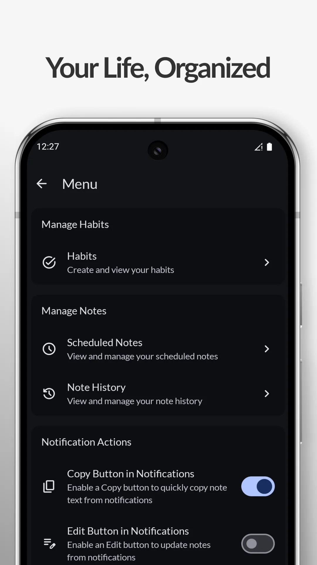 push note: notes & habits | Indus Appstore | Screenshot