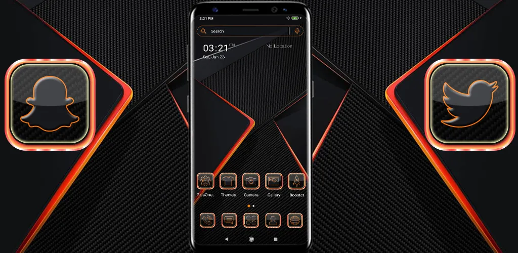 Orange Light Launcher Theme | Indus Appstore | Screenshot