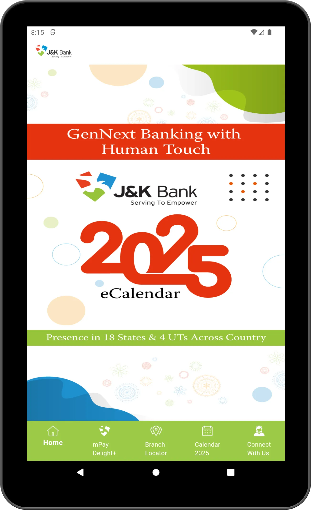 J&K Bank eCalendar | Indus Appstore | Screenshot