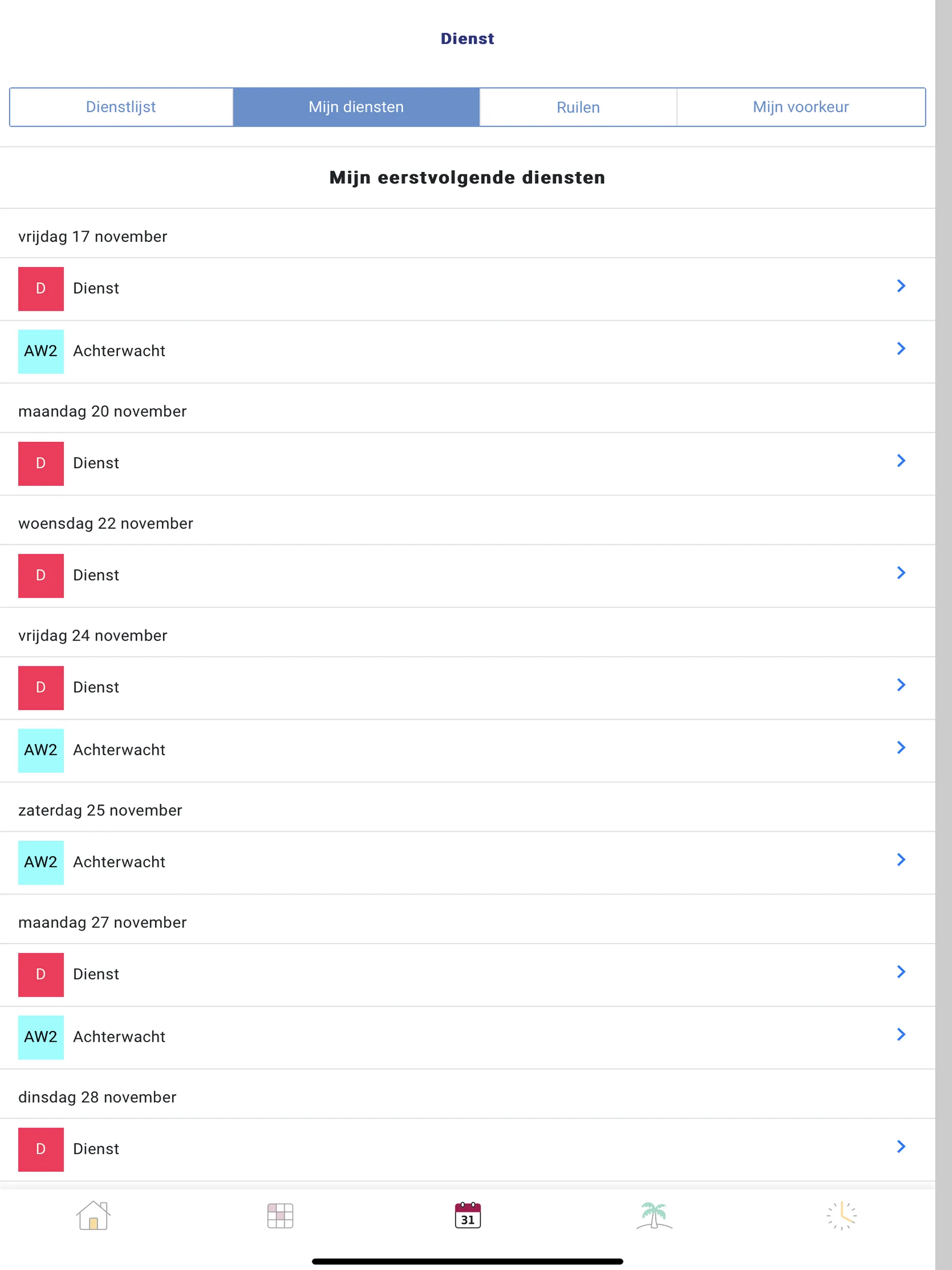 MedSpace Roosterapplicatie | Indus Appstore | Screenshot