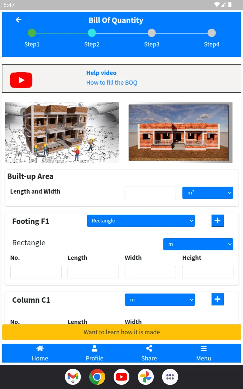 Quick Building Estimation | Indus Appstore | Screenshot