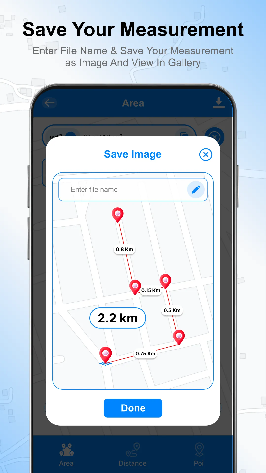 Distance Land Area Measure | Indus Appstore | Screenshot