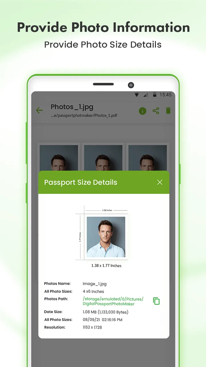 Digital passport photo maker | Indus Appstore | Screenshot