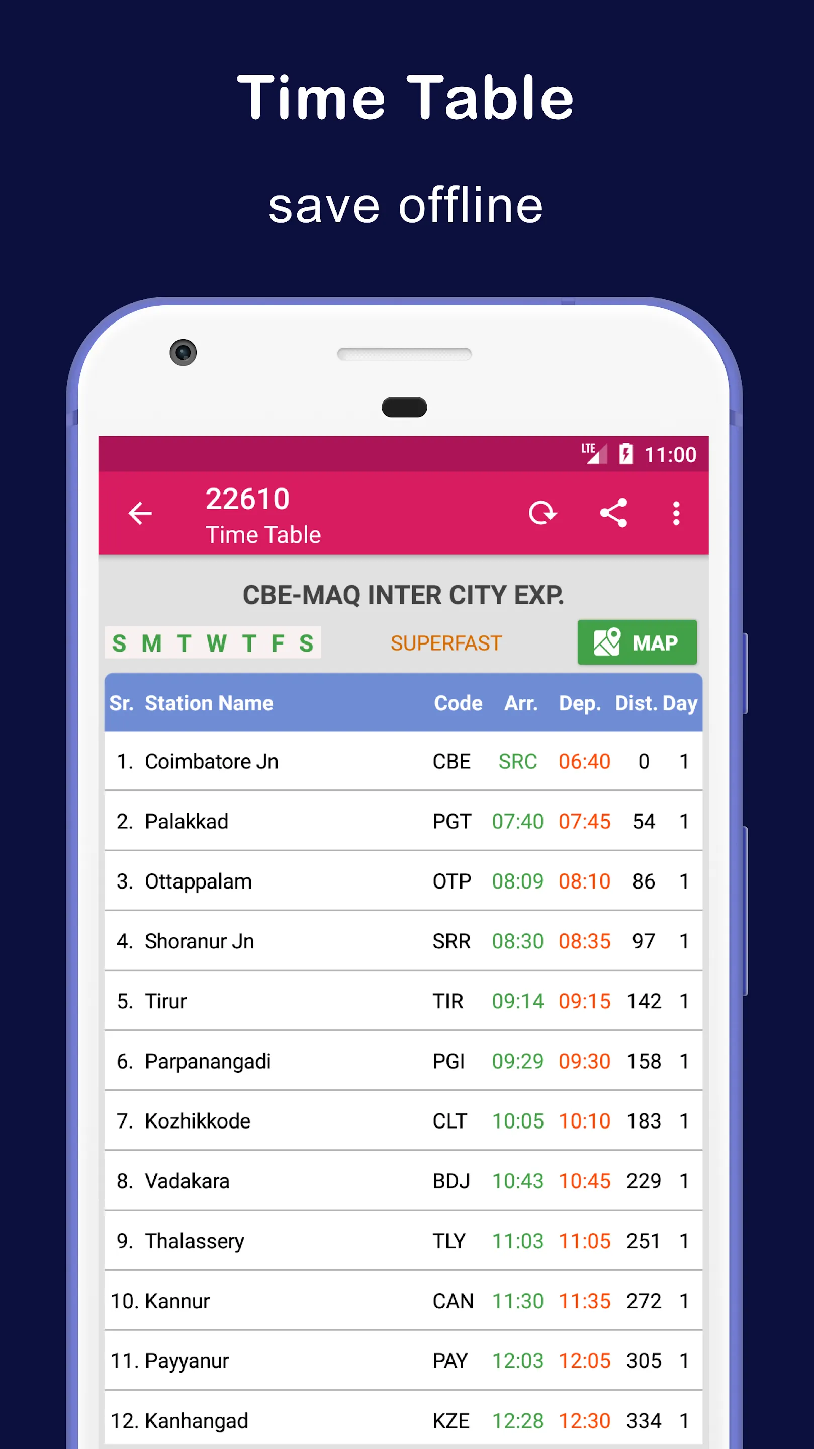 Indian Train Status - minits | Indus Appstore | Screenshot