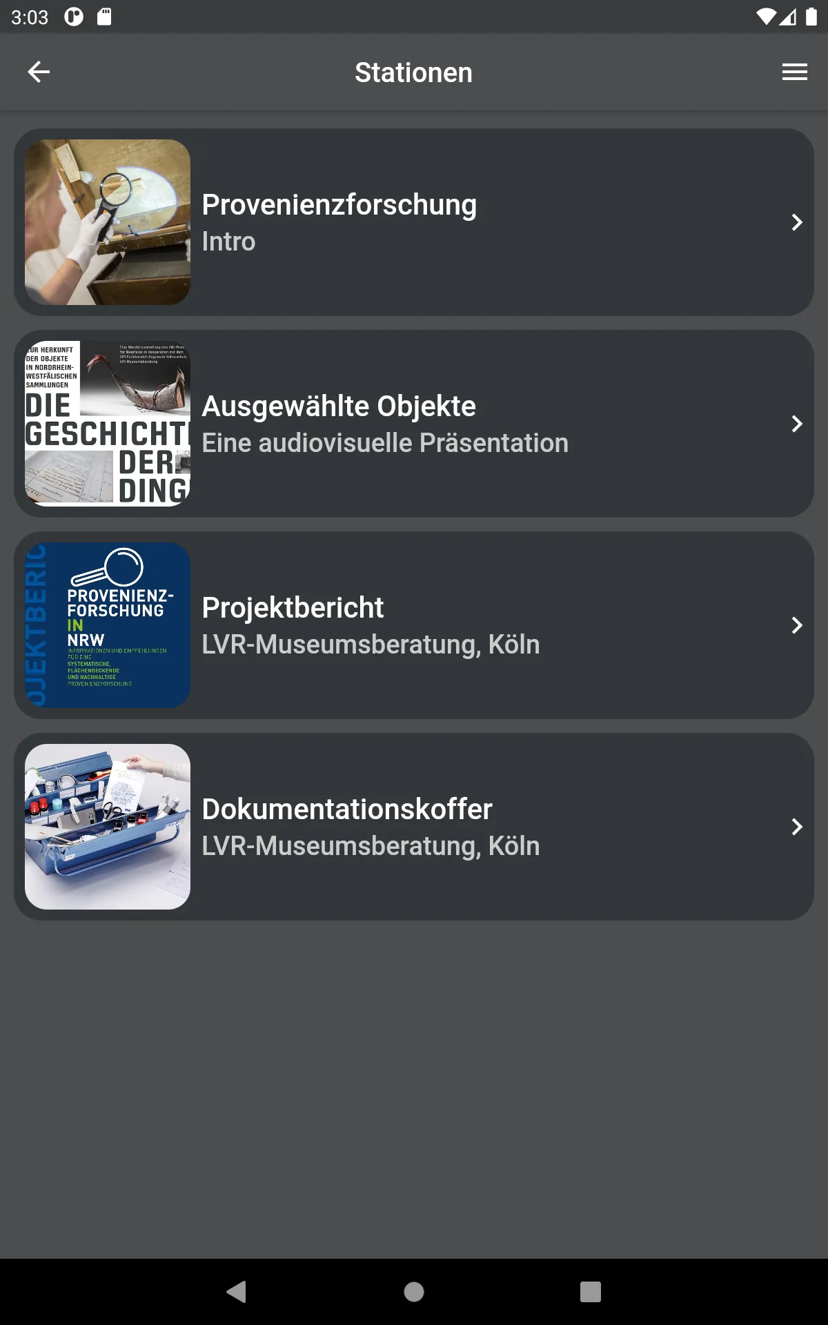 Geschichte der Dinge | Indus Appstore | Screenshot