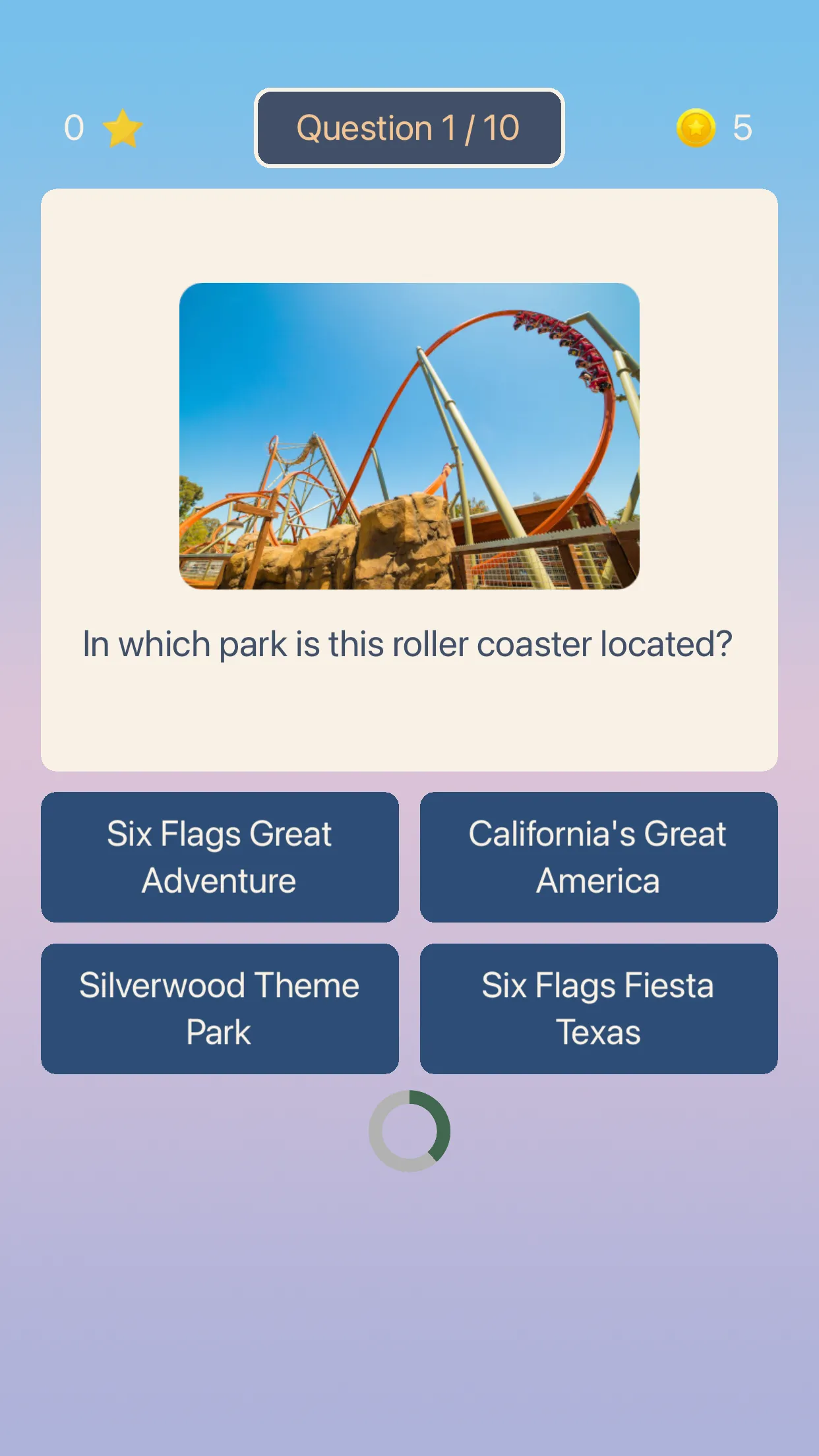 Roller Coaster Quiz | Indus Appstore | Screenshot