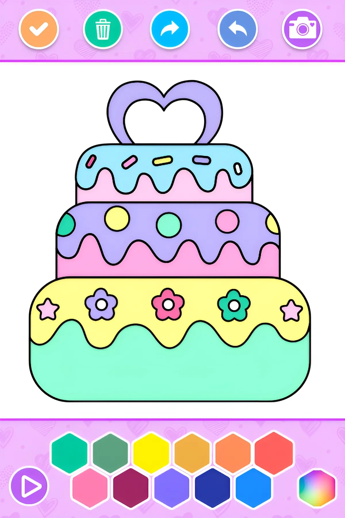 Birthday Cake Coloring Book | Indus Appstore | Screenshot