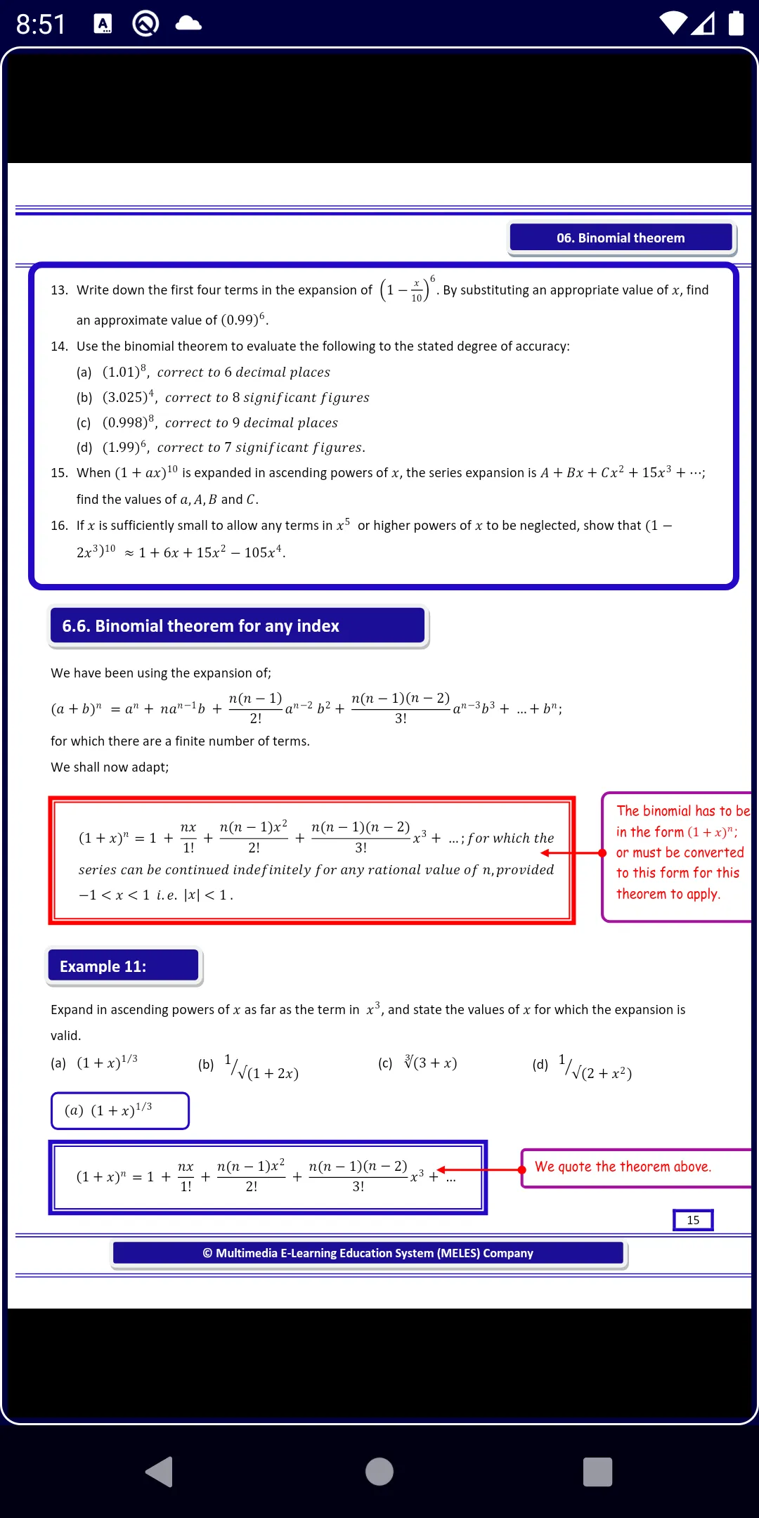 Binomial theorem Pure Math | Indus Appstore | Screenshot