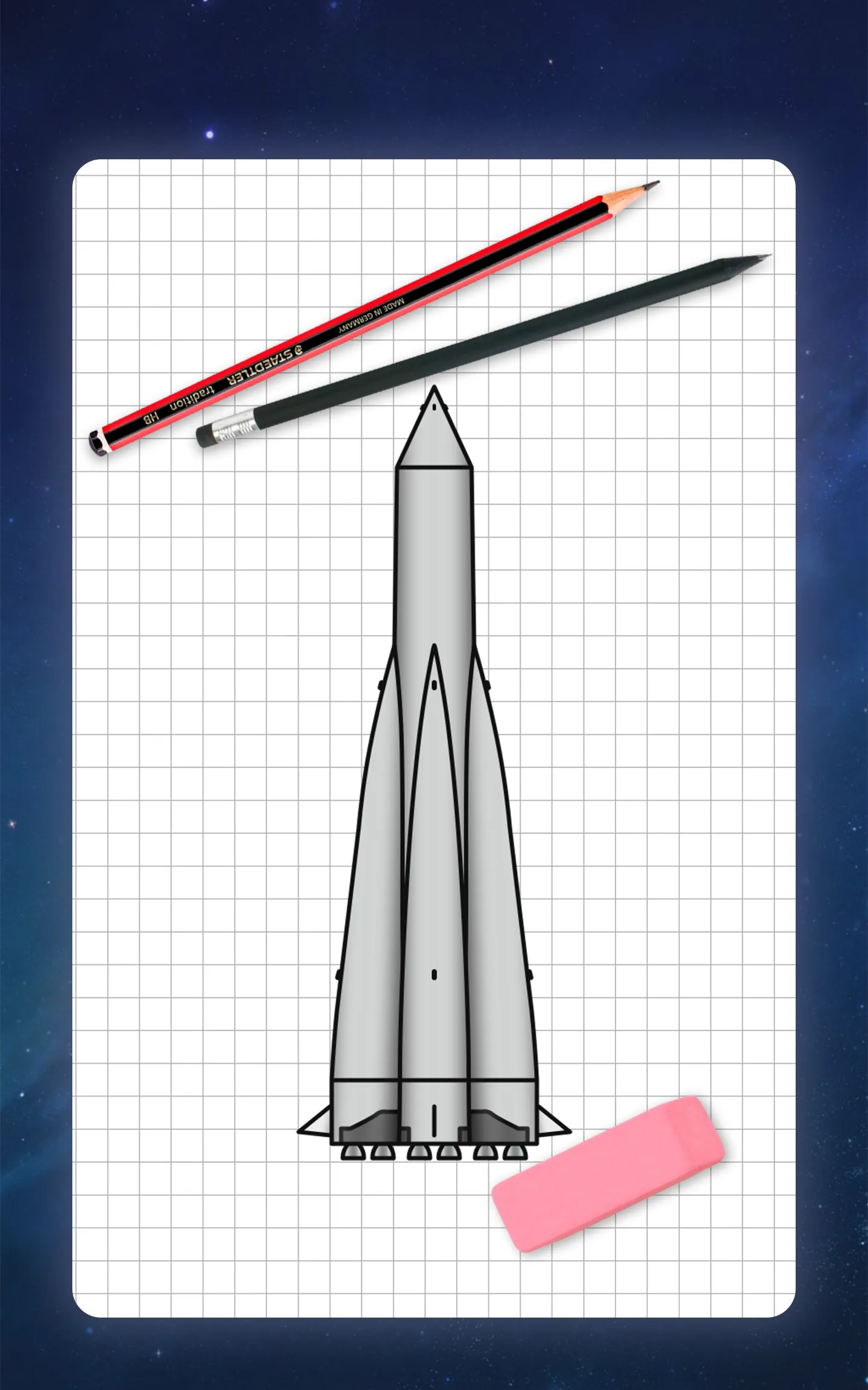 How to draw rockets by steps | Indus Appstore | Screenshot