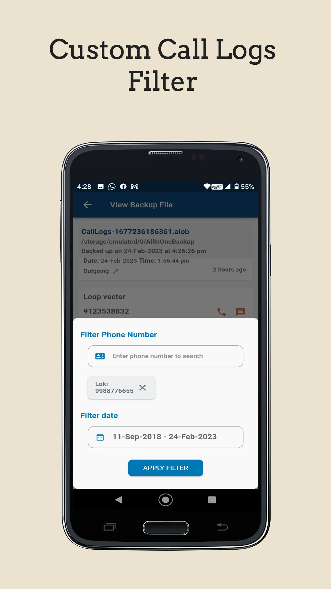 Call Logs Backup | Indus Appstore | Screenshot