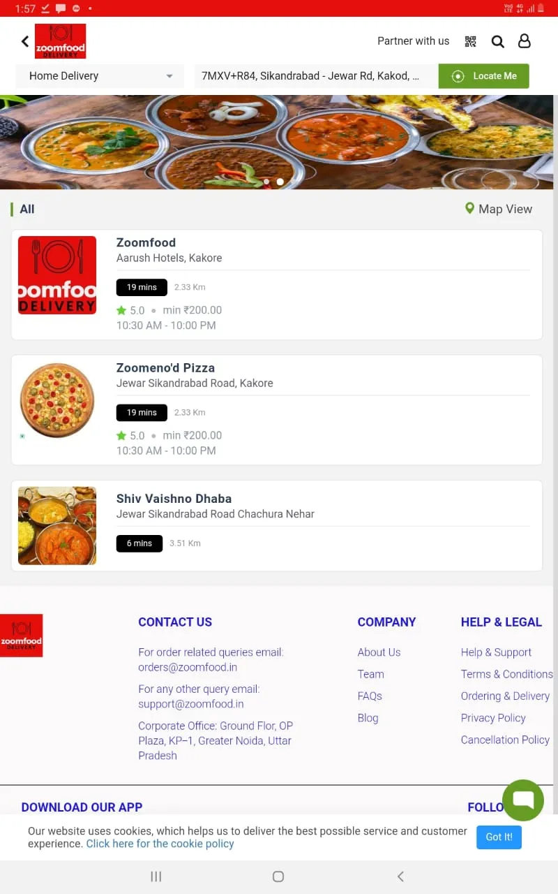 Zoomfood | Indus Appstore | Screenshot