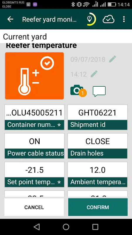 arl Reefer Yard Monitor | Indus Appstore | Screenshot