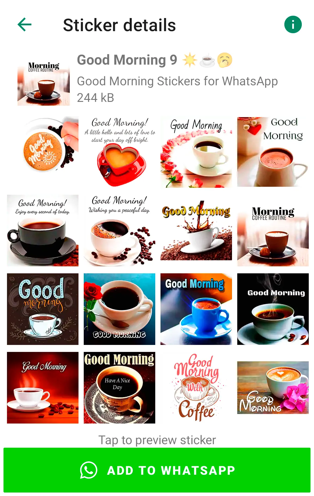 Good Morning Stickers | Indus Appstore | Screenshot