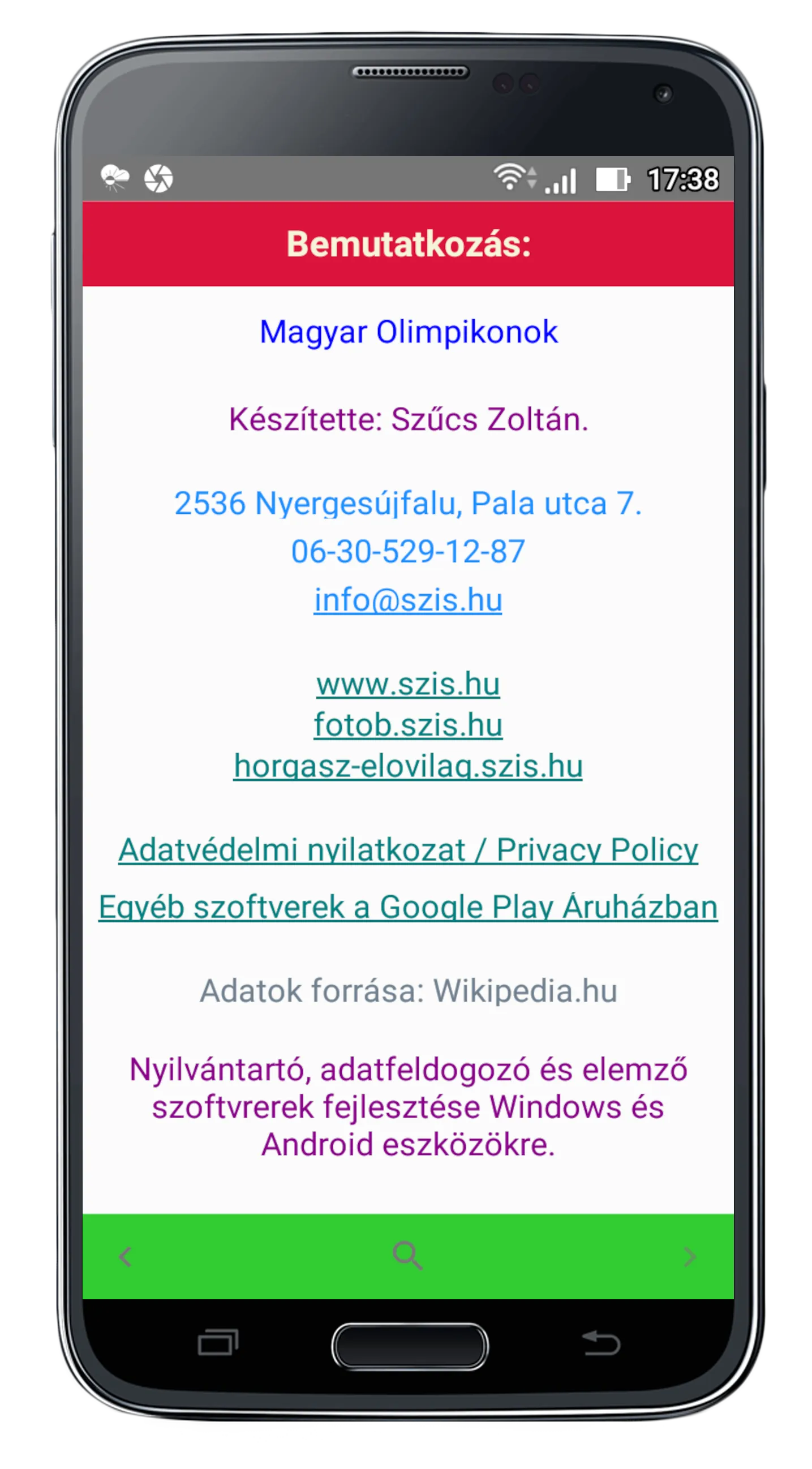 Magyar Olimpikonok | Indus Appstore | Screenshot