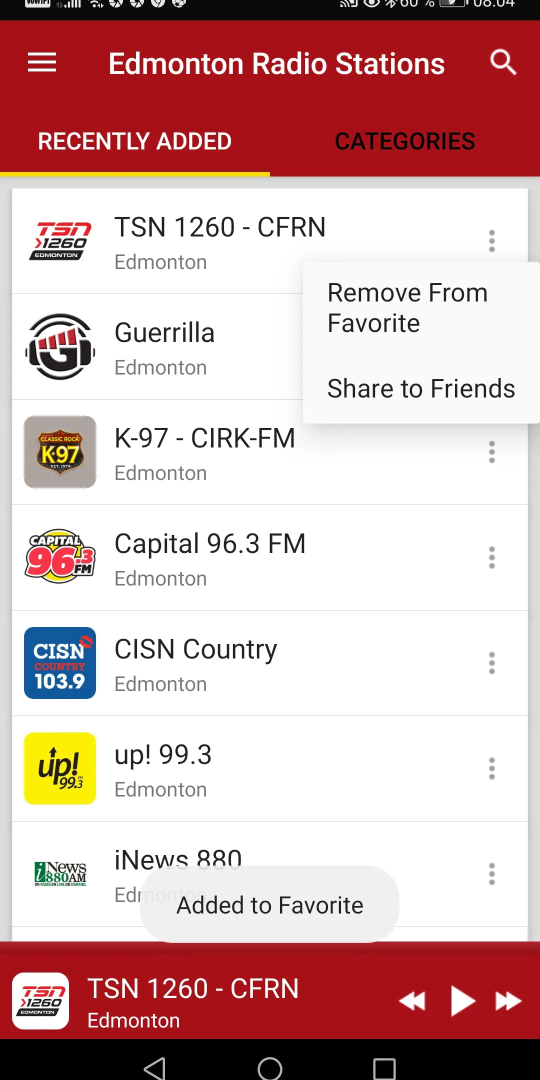 Edmonton Radio Stations-Canada | Indus Appstore | Screenshot