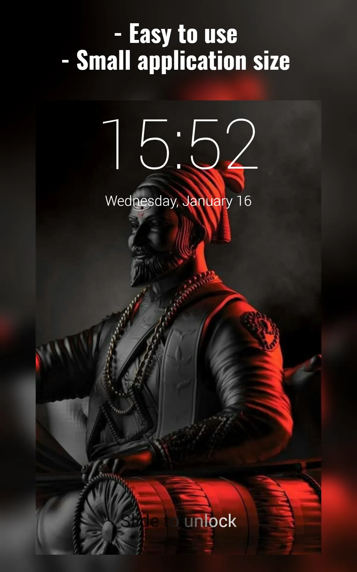 Shivaji Art Lock Screen | Indus Appstore | Screenshot