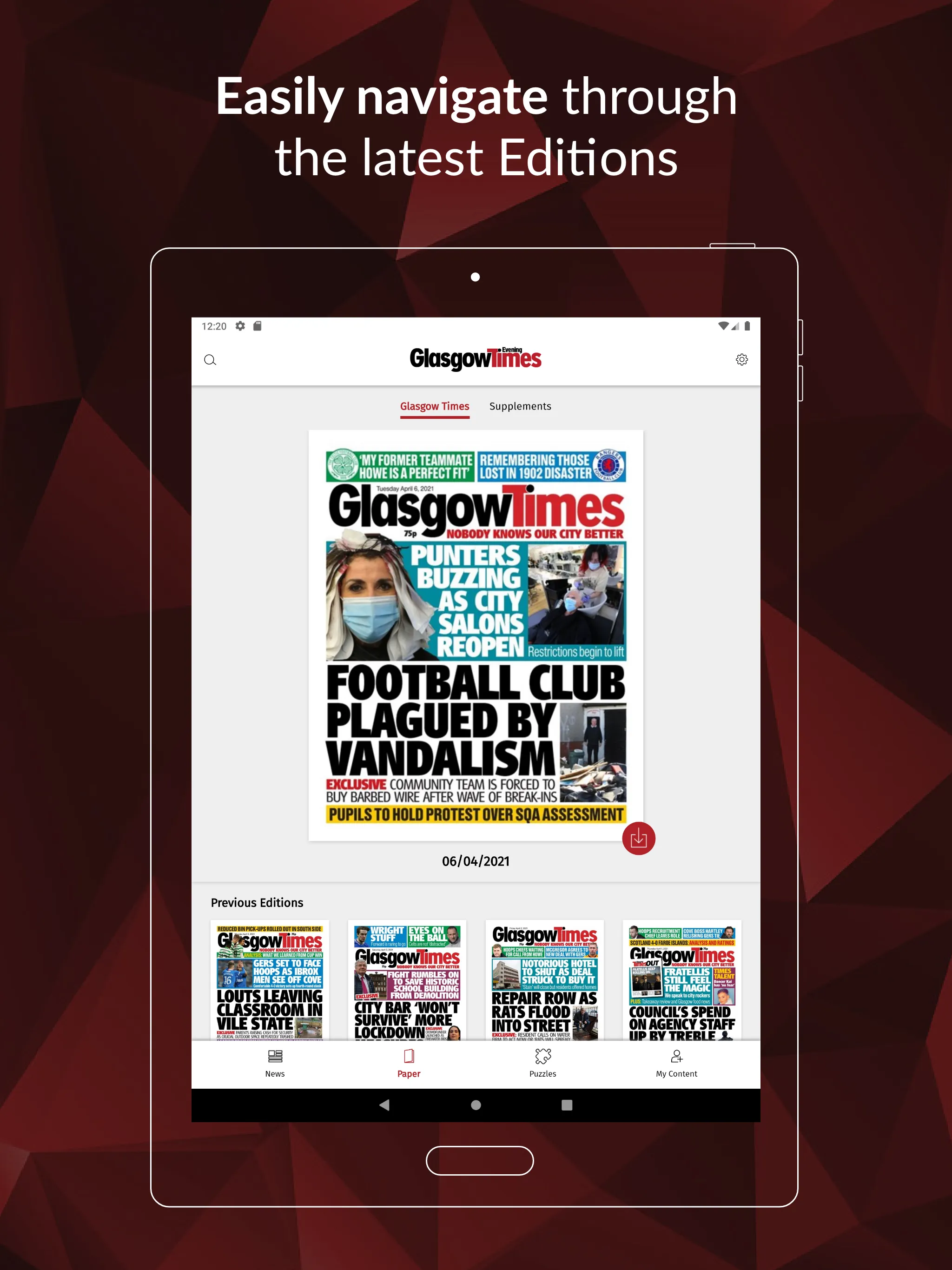 Glasgow Times | Indus Appstore | Screenshot