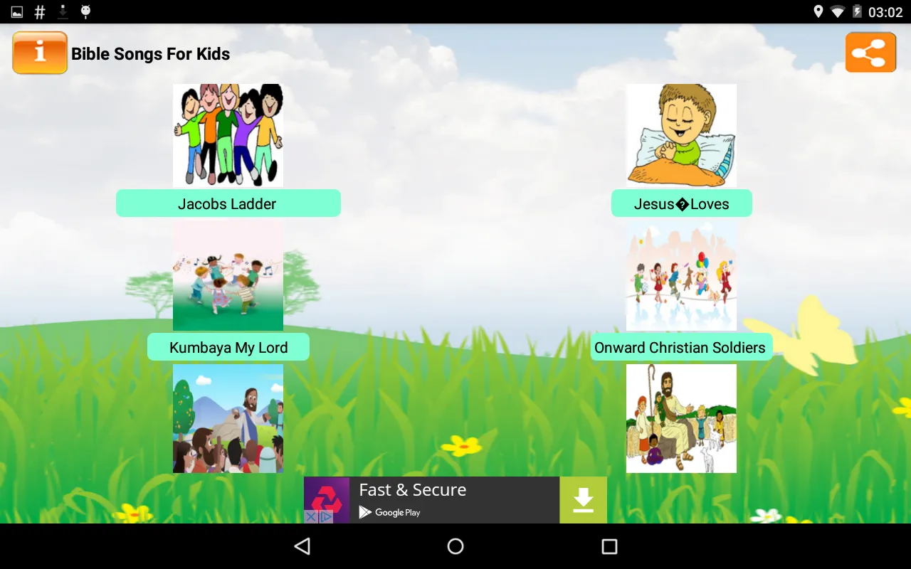 Bible Songs For Kids | Indus Appstore | Screenshot