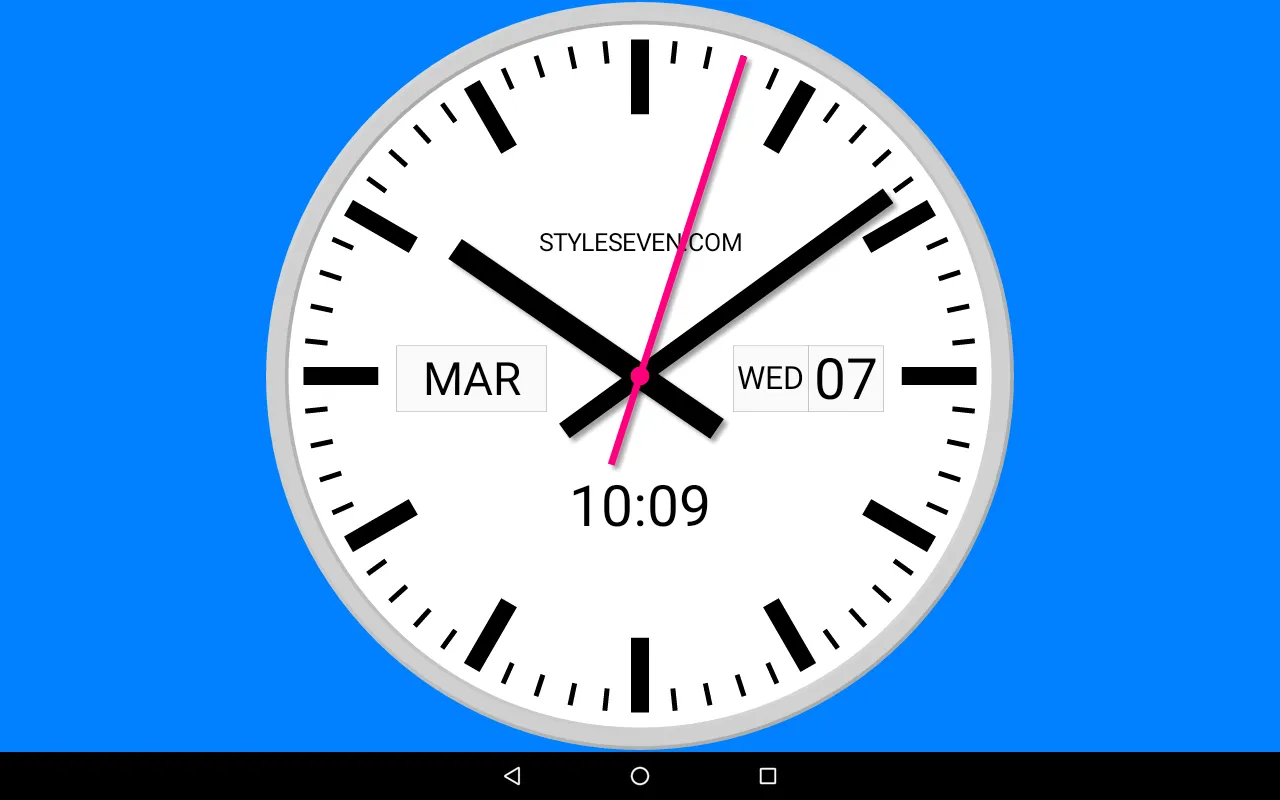 White Analog Clock-7 | Indus Appstore | Screenshot