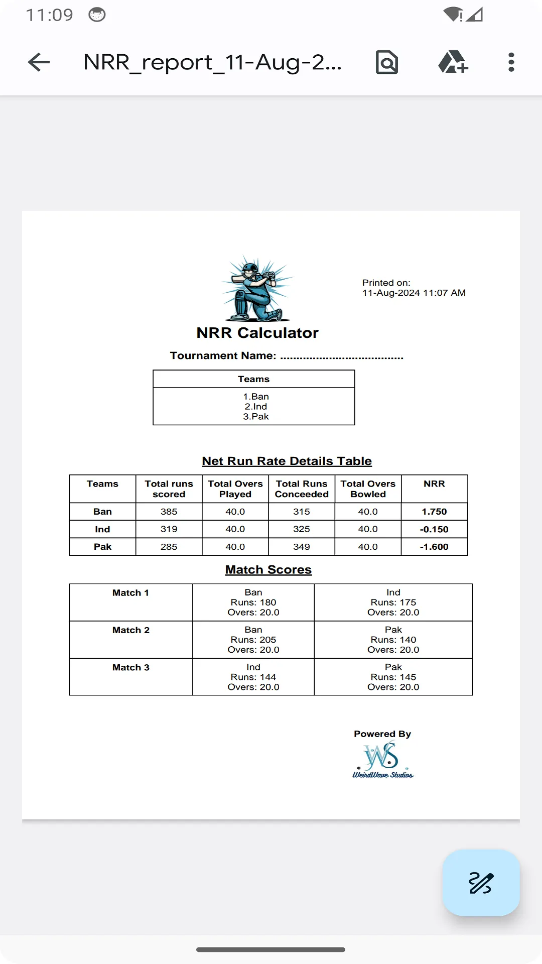 Cric Expert: Scoremaker & NRR | Indus Appstore | Screenshot