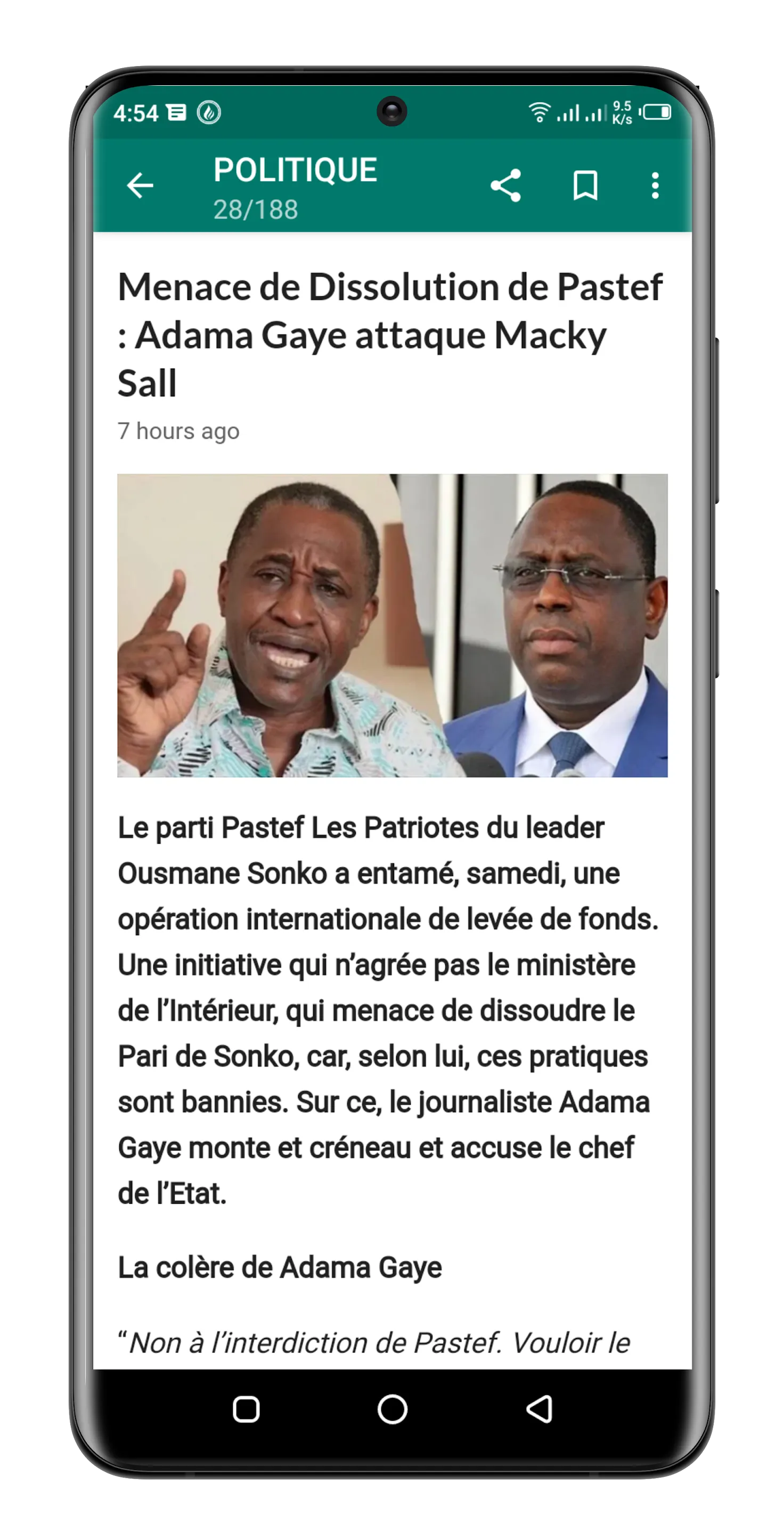 Sénégal Actualités. | Indus Appstore | Screenshot