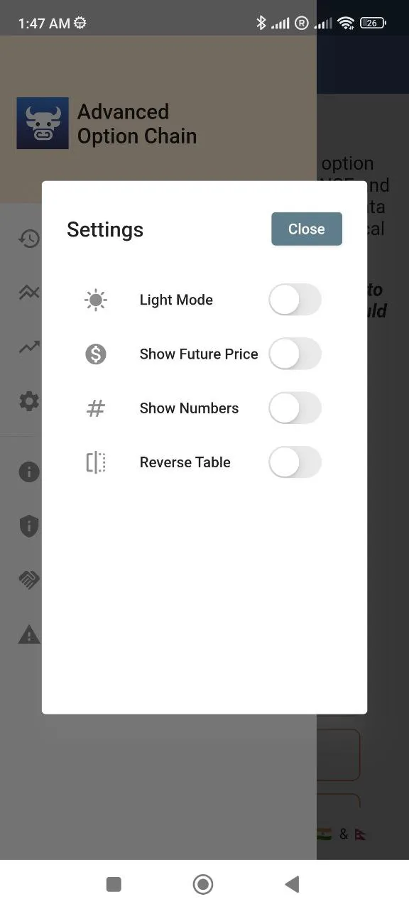 Advance Option Chain (AOC) | Indus Appstore | Screenshot