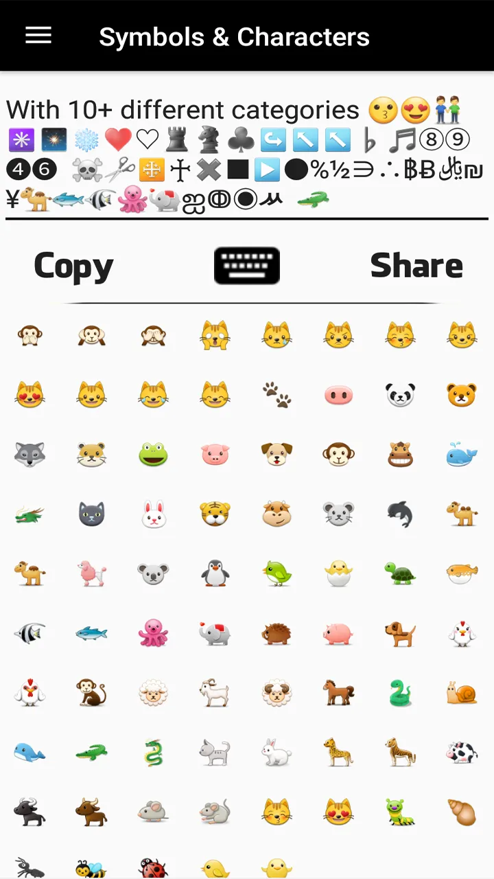 Message Symbols & Characters | Indus Appstore | Screenshot