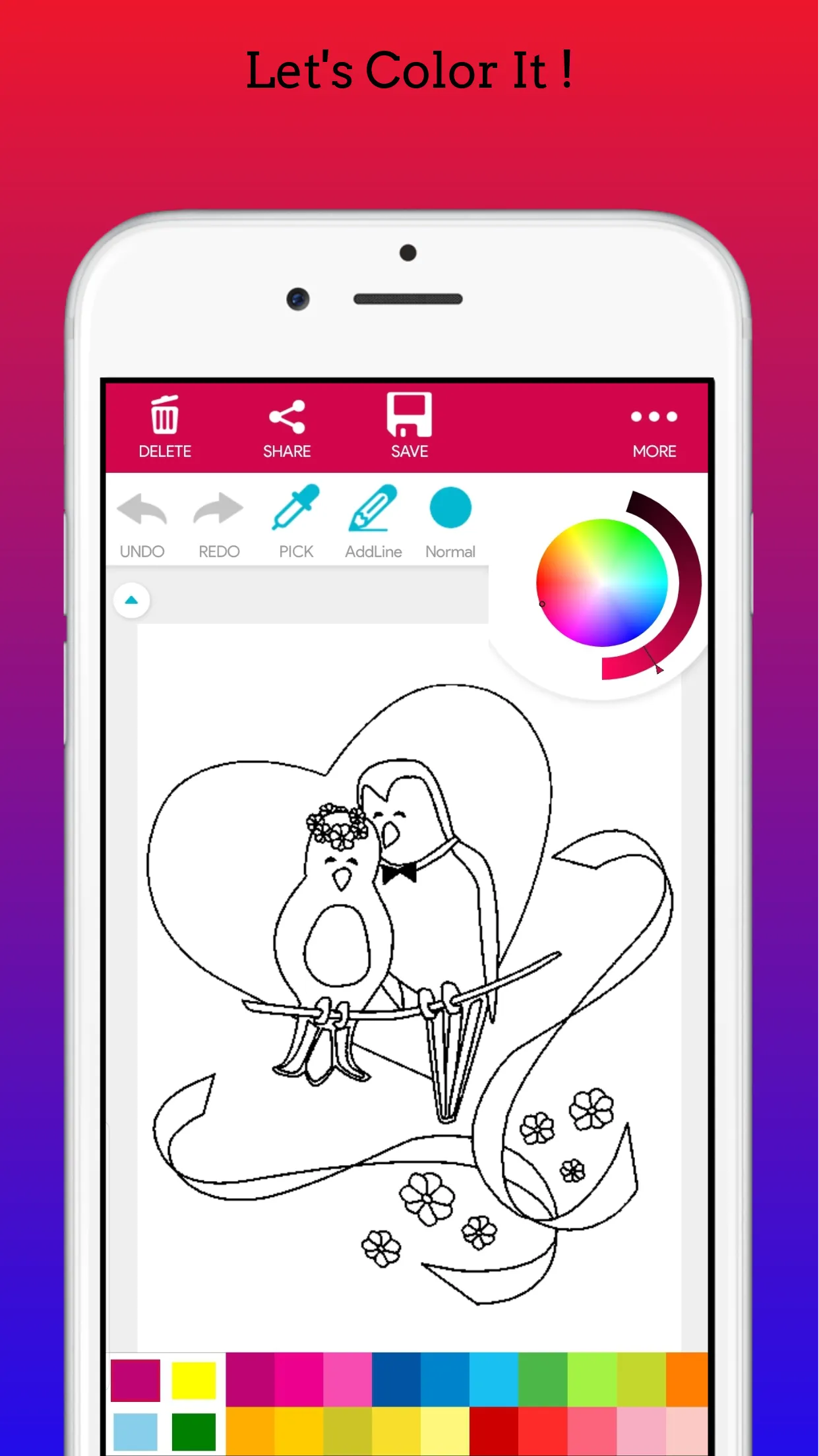 Romantic Love Coloring Book | Indus Appstore | Screenshot