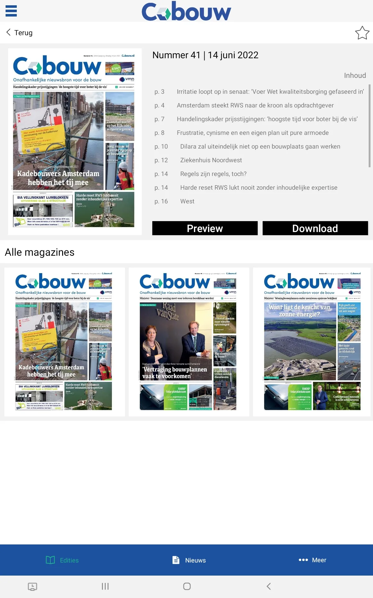 Cobouw nieuws en Bouwberichten | Indus Appstore | Screenshot