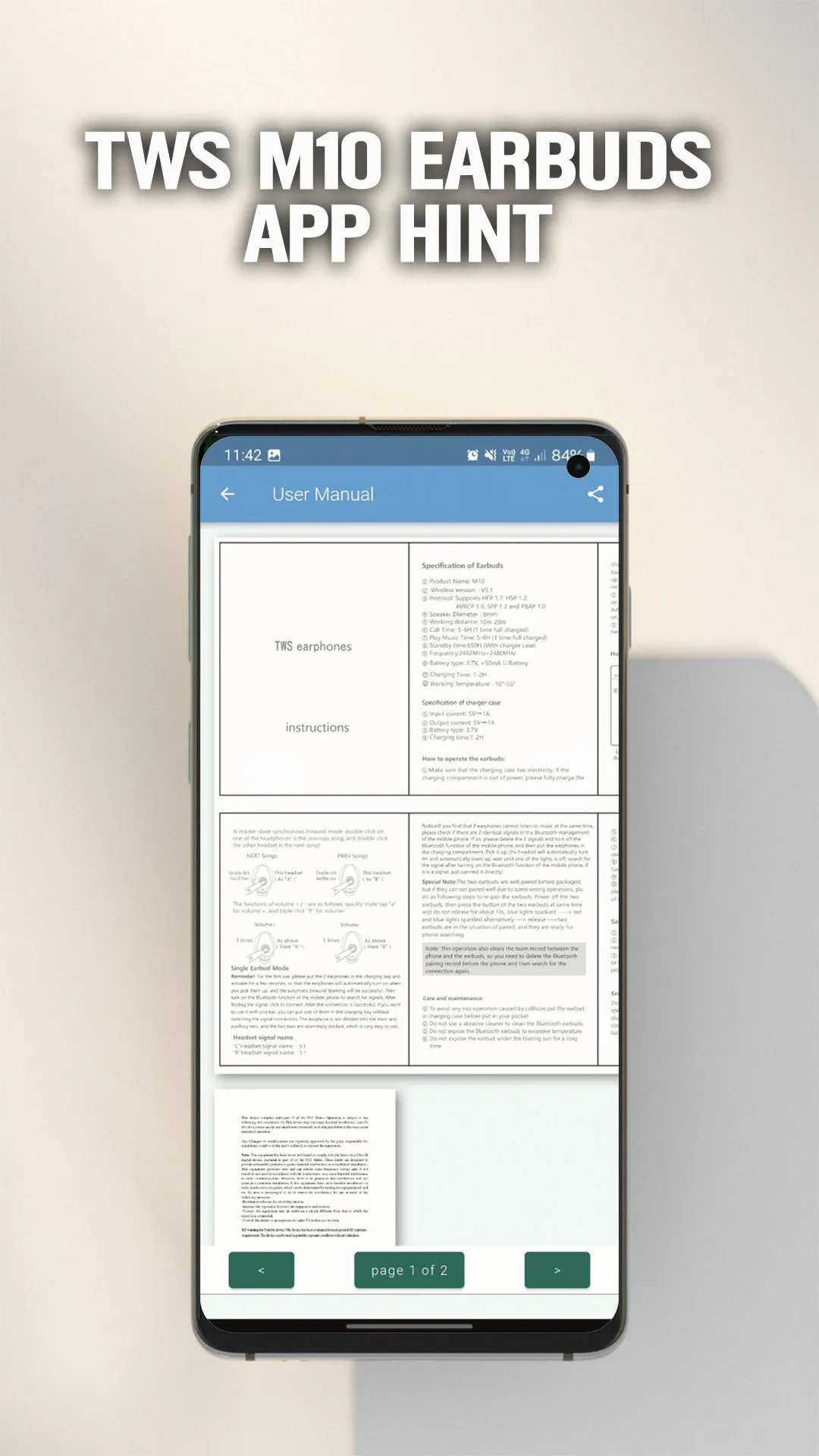 TWS M10 Earbuds App hint | Indus Appstore | Screenshot