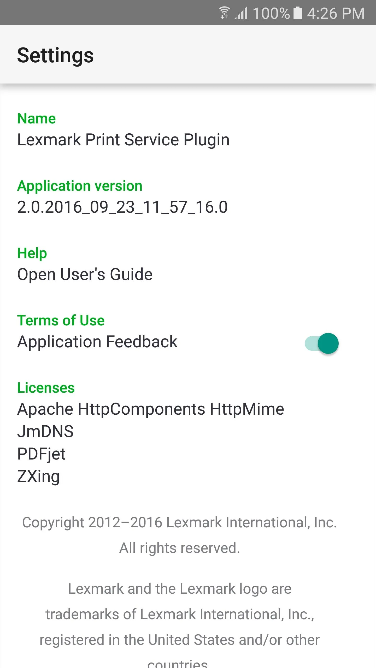 Lexmark Print Plugin | Indus Appstore | Screenshot