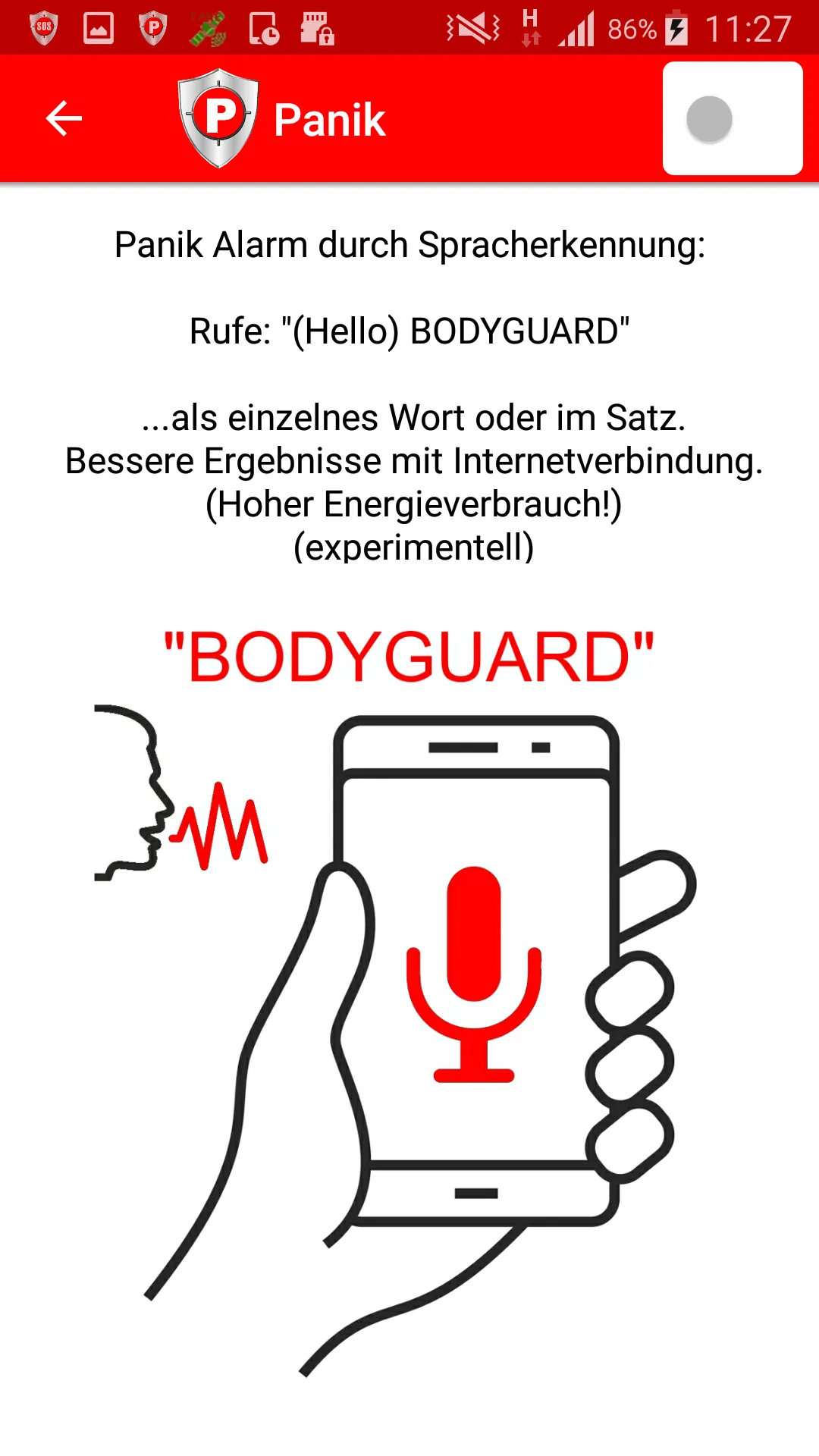 SOS emergency  'GPS BodyGuard' | Indus Appstore | Screenshot