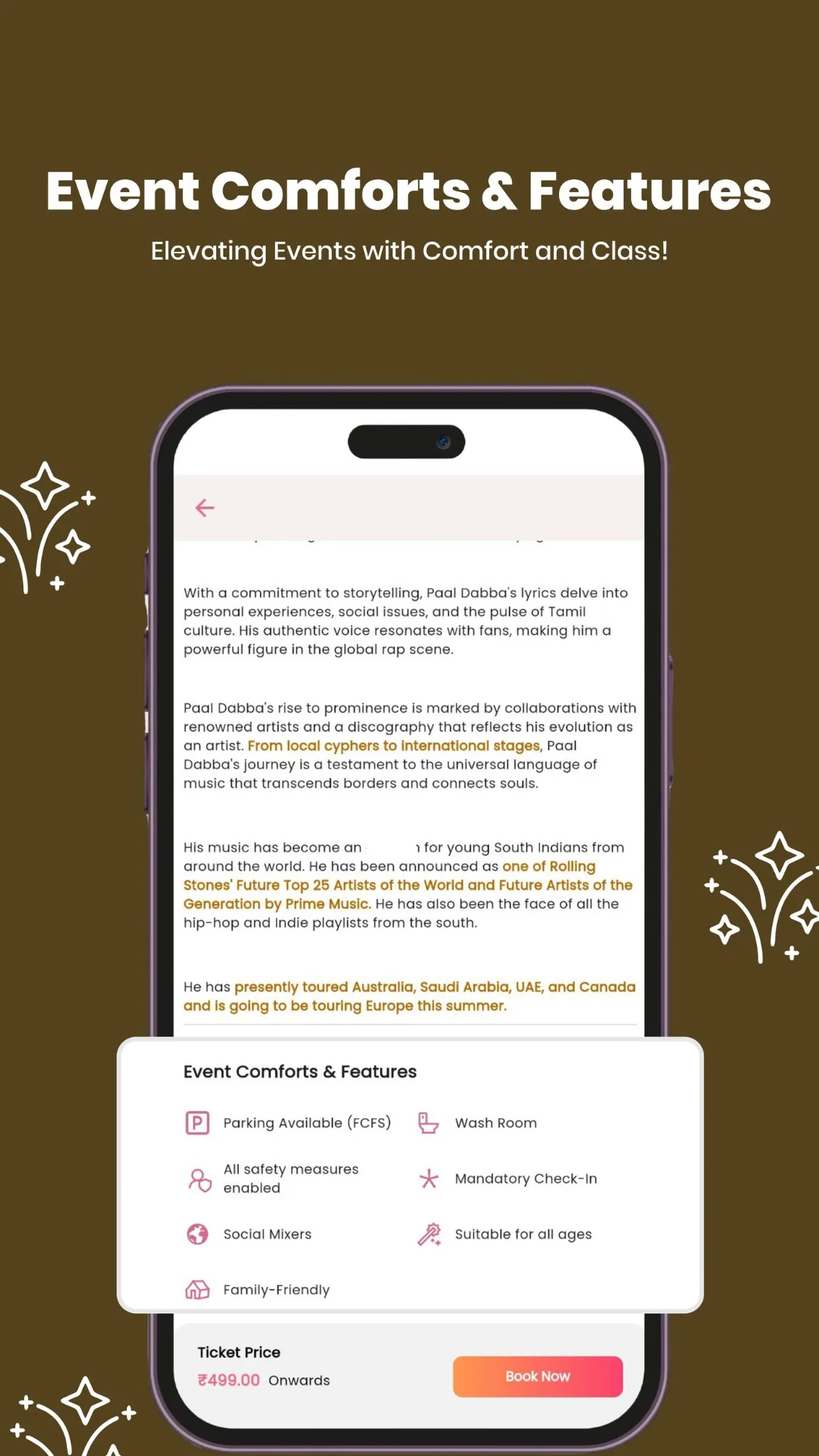 Ticket9 | Discover live events | Indus Appstore | Screenshot