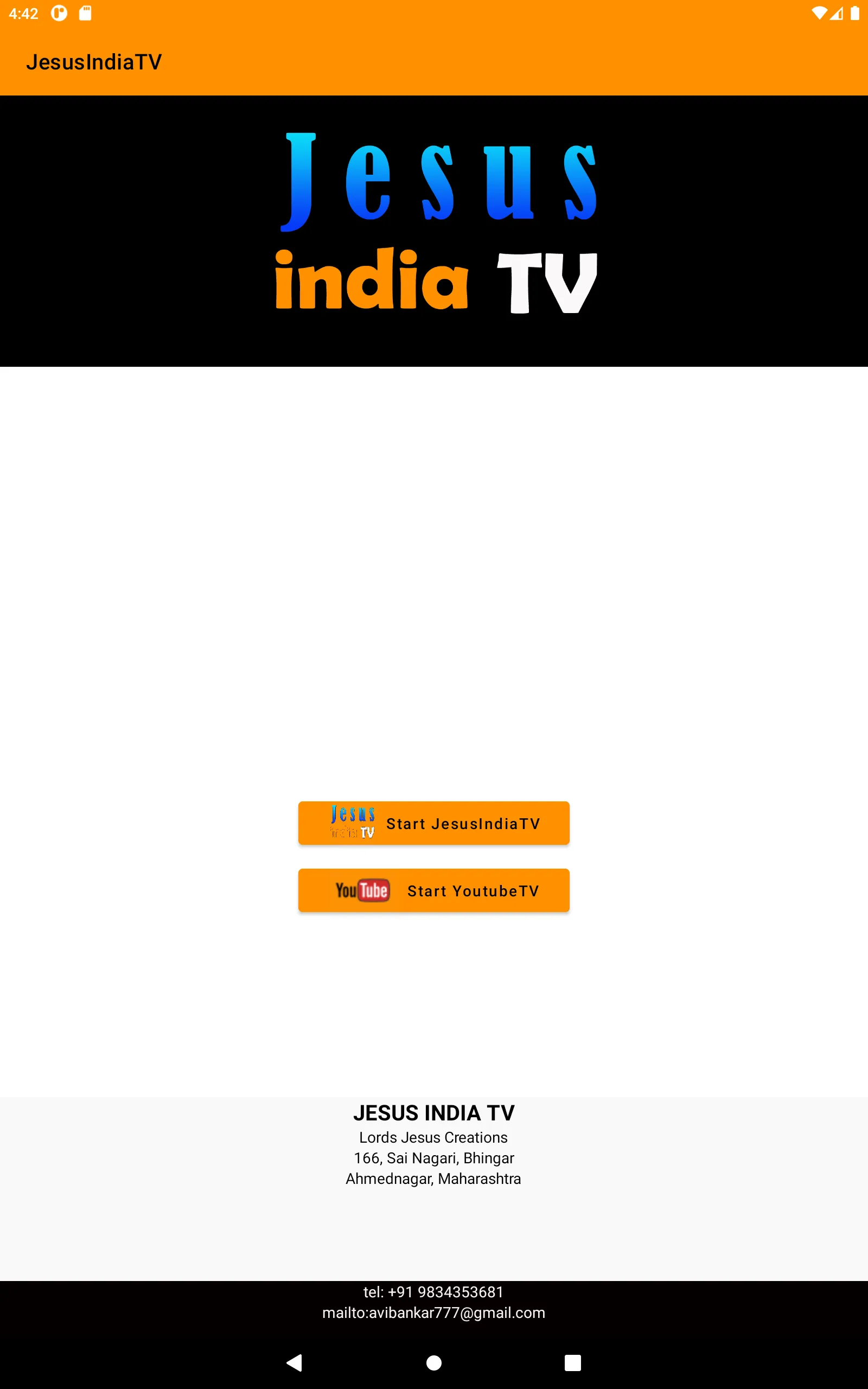 Jesus India TV | Indus Appstore | Screenshot