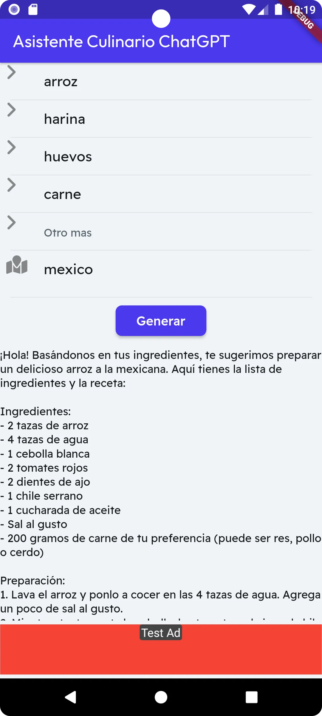 Recetas de Cocina con I.A. | Indus Appstore | Screenshot