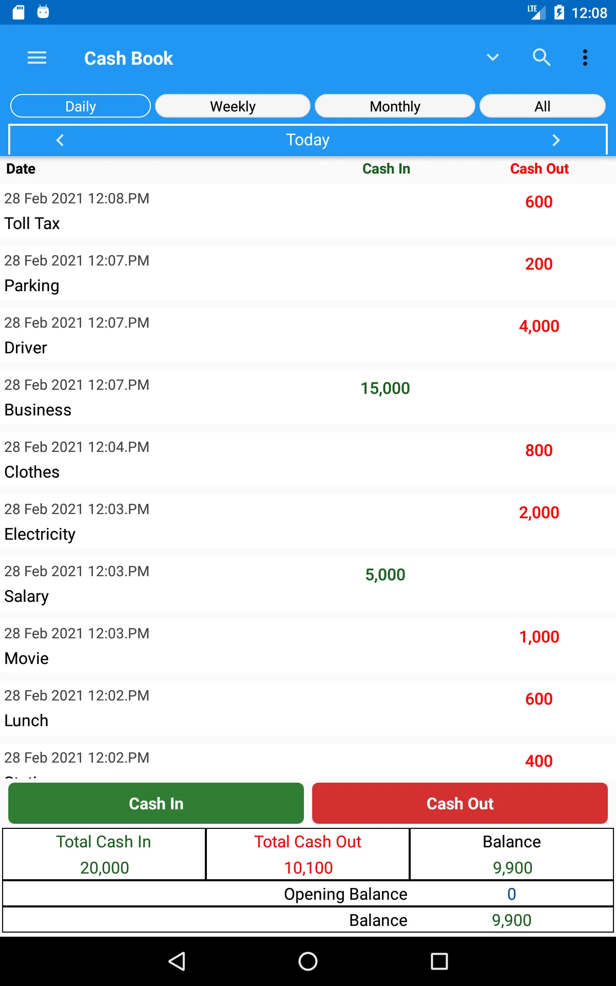 Cash Book- expense manager | Indus Appstore | Screenshot